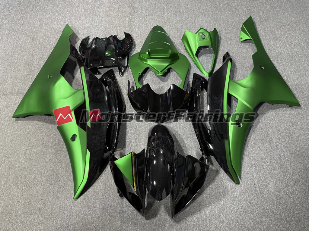 Yamaha R6 2008 - 2016 Matte Green ABS fairings - custom motorcycle bodywork kit by Monster Fairings