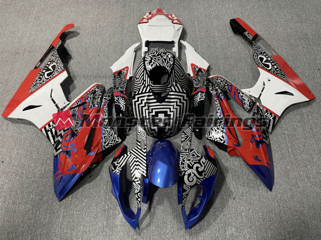 BMW S1000RR 2015 - 2016 Gloss Blue & White Red Bull ABS fairings - custom motorcycle bodywork kit by Monster Fairings