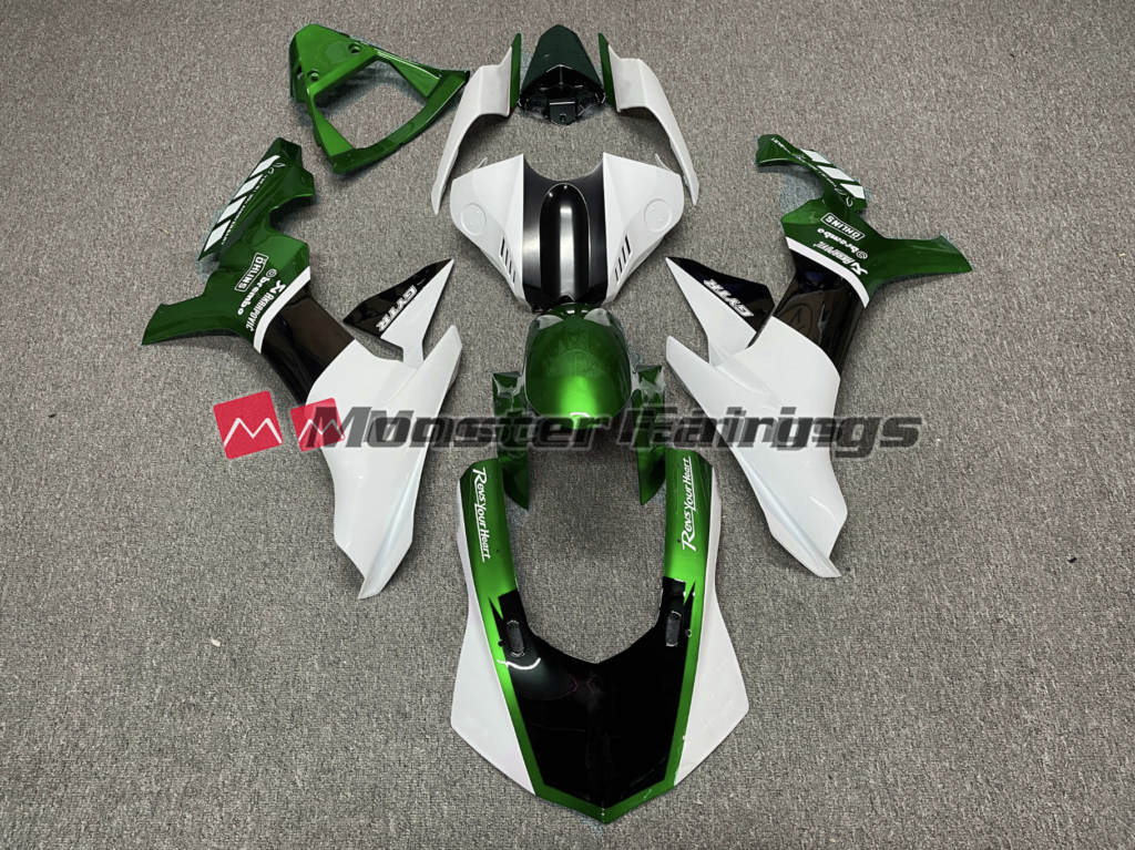 Yamaha R1 2015 - 2019 Revs Green ABS fairings - custom motorcycle bodywork kit by Monster Fairings