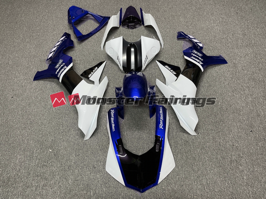 Yamaha R1 2015 - 2019 Revs Blue ABS fairings - custom motorcycle bodywork kit by Monster Fairings
