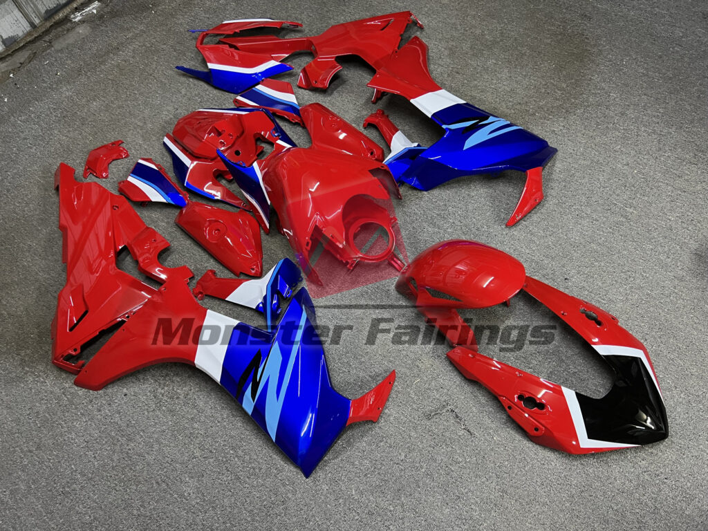 Honda CBR1000RR custom ABS fairings 2017 - 2025 in Gloss Blue & Red OEM Style - durable replacement kit, Monster Fairings