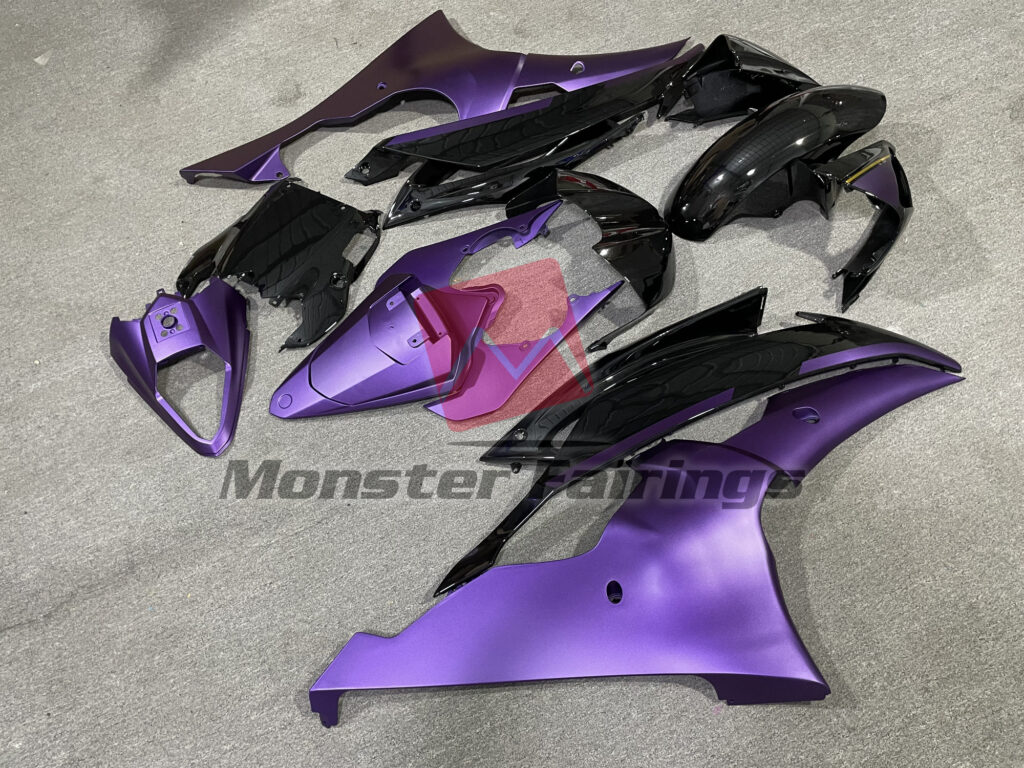 2008 - 2016 Yamaha R6 Matte Purple fairing set - ABS injection, custom painted by Monster Fairings