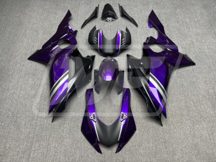 Yamaha R6 2017-2022 Matte Black & Gloss Purple ABS Fairings | Monster Fairings