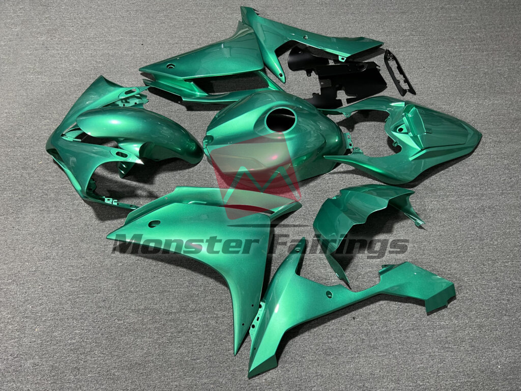 2007 - 2008 Yamaha R1 Gloss Emerald Green fairing set - ABS injection, custom painted by Monster Fairings