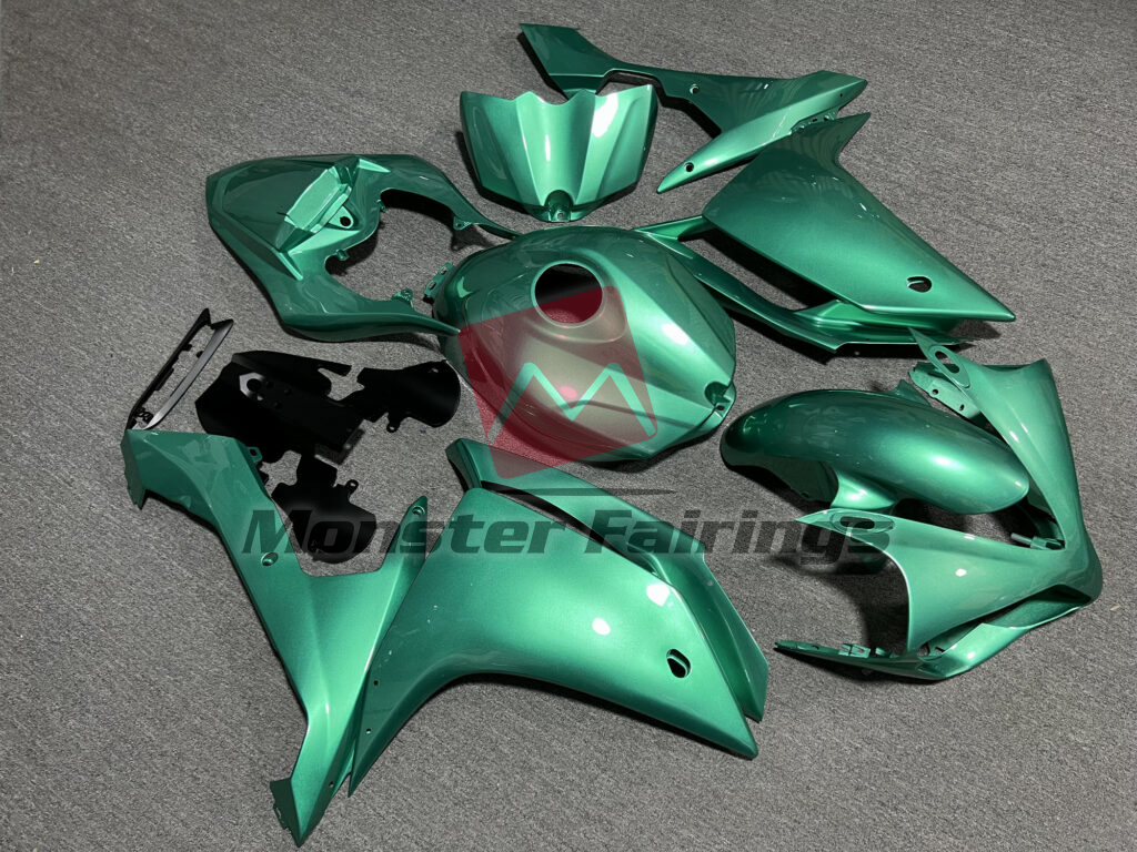 Yamaha R1 custom ABS fairings 2007 - 2008 in Gloss Emerald Green - durable replacement kit, Monster Fairings