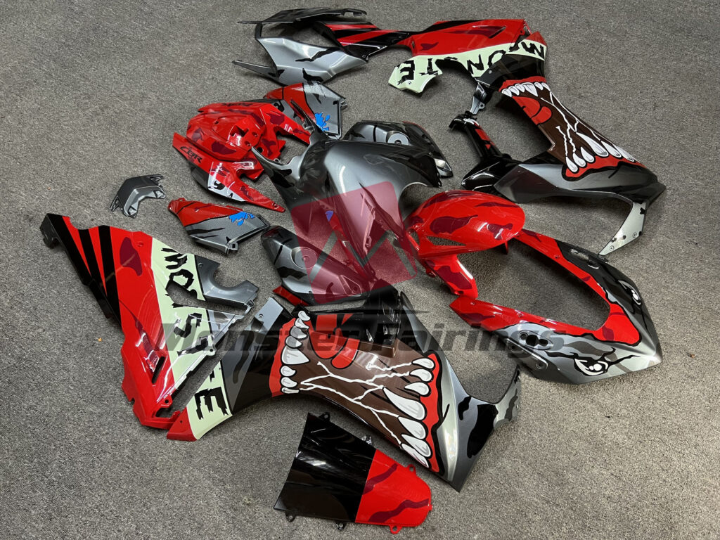 Honda CBR1000RR custom ABS fairings 2017 - 2025 in Monster Red - durable replacement kit, Monster Fairings