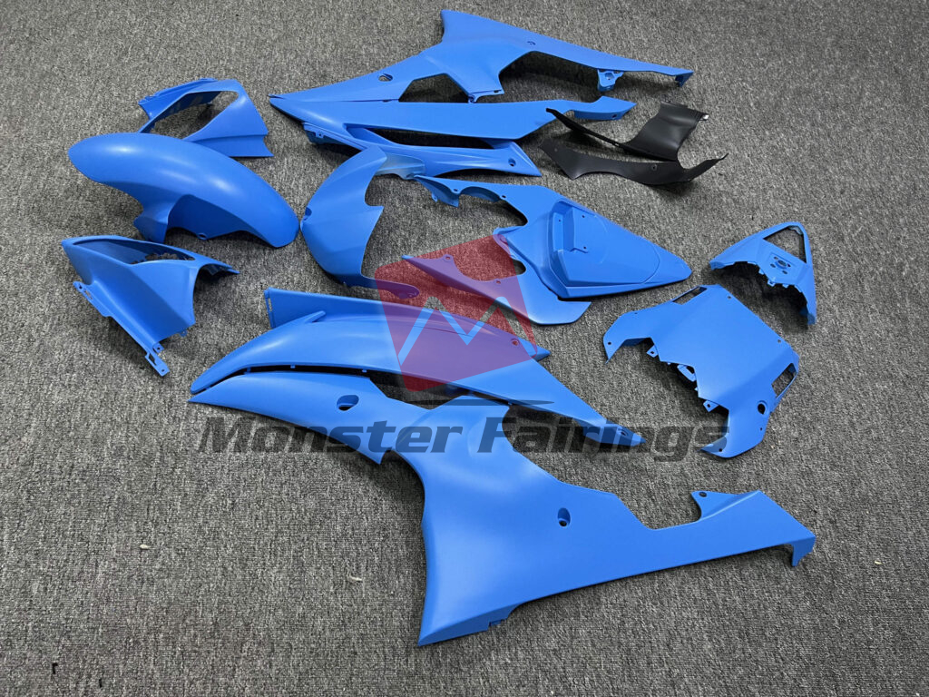 2008 - 2016 Yamaha R6 Matte Light Blue fairing set - ABS injection, custom painted by Monster Fairings