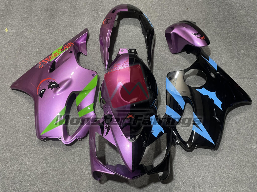 Honda CBR600 F4i 2004 - 2007 Gloss Batman & Joker ABS fairings - custom motorcycle bodywork kit by Monster Fairings