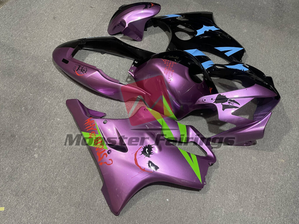 2004 - 2007 Honda CBR600 F4i Gloss Batman & Joker fairing set - ABS injection, custom painted by Monster Fairings