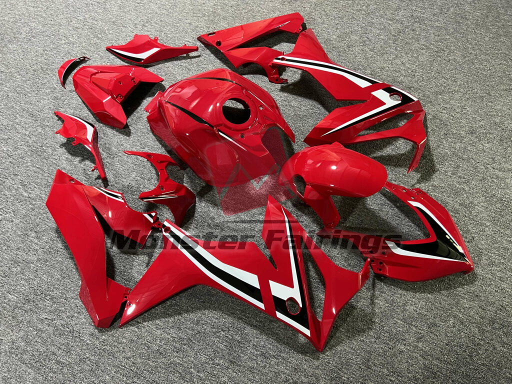 Gloss Red White & Black ABS fairings for Honda CBR650R 2019 - 2020 - premium OEM fit kit by Monster Fairings