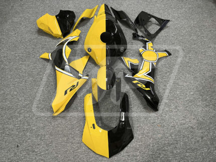 Yamaha R1 2015-2019 Gloss Yellow & Black Sun Moon ABS Fairings | Monster Fairings
