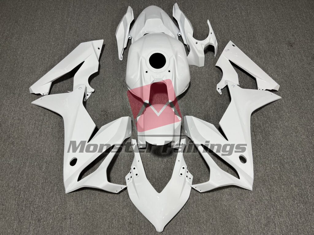Honda CBR650R 2021 - 2023 Gloss White ABS fairings - custom motorcycle bodywork kit by Monster Fairings