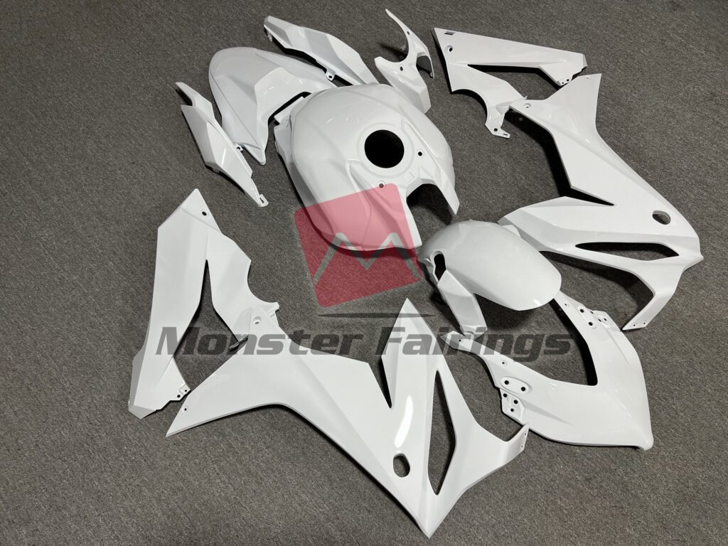 Honda CBR650R custom ABS fairings 2021 - 2023 in Gloss White - durable replacement kit, Monster Fairings