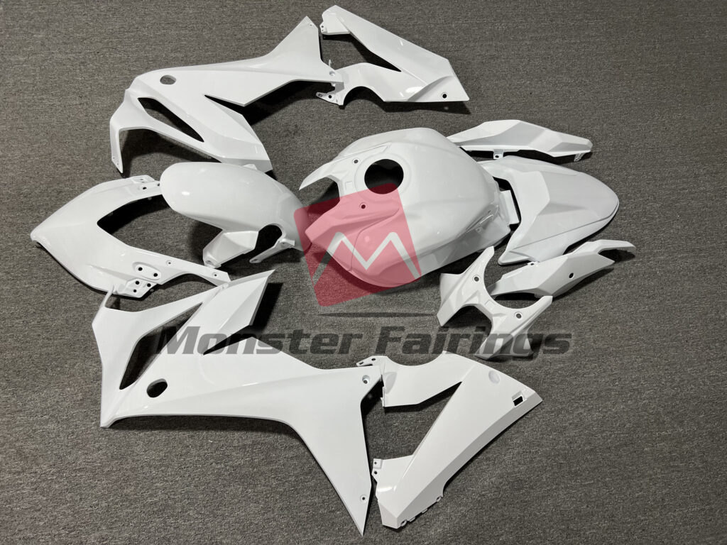 2021 - 2023 Honda CBR650R Gloss White fairing set - ABS injection, custom painted by Monster Fairings