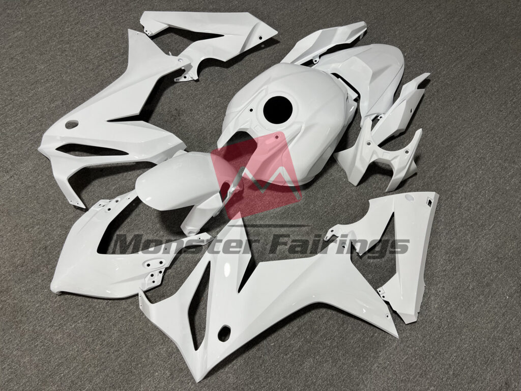 Gloss White ABS fairings for Honda CBR650R 2021 - 2023 - premium OEM fit kit by Monster Fairings