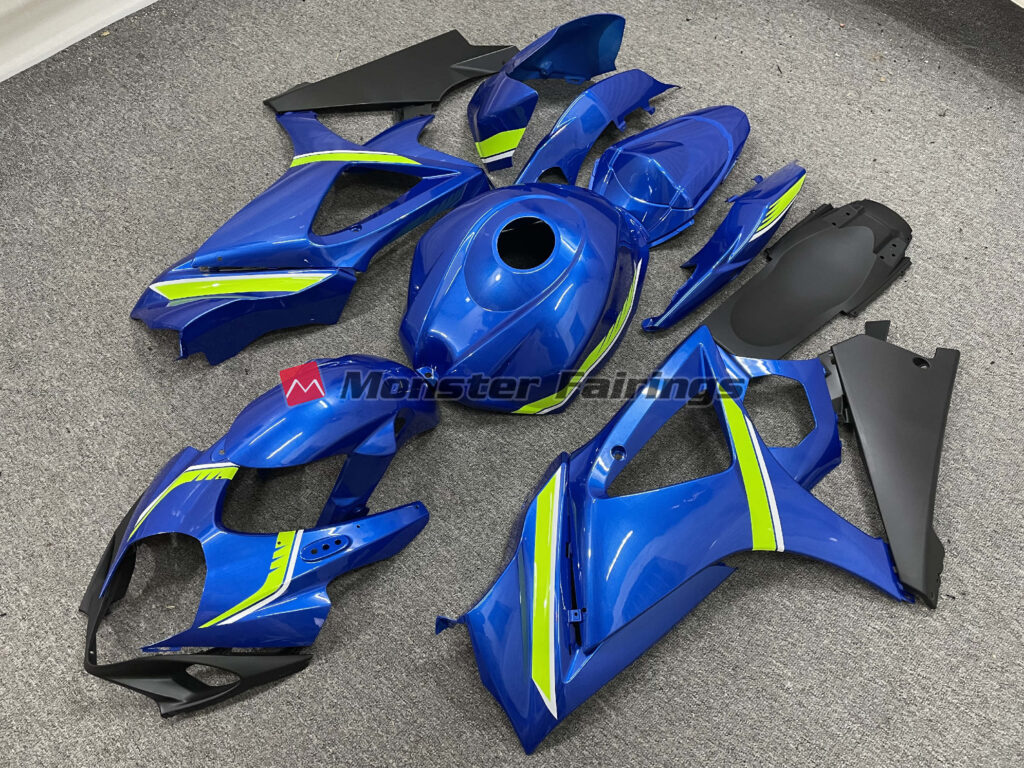 Suzuki GSXR 1000 custom ABS fairings 2007 - 2008 in Gloss Blue Green - durable replacement kit, Monster Fairings