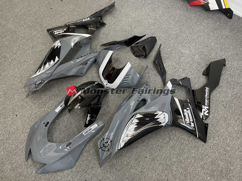Nardo Gray Shark ABS fairings for Yamaha R6 2017 - 2022 - premium OEM fit kit by Monster Fairings
