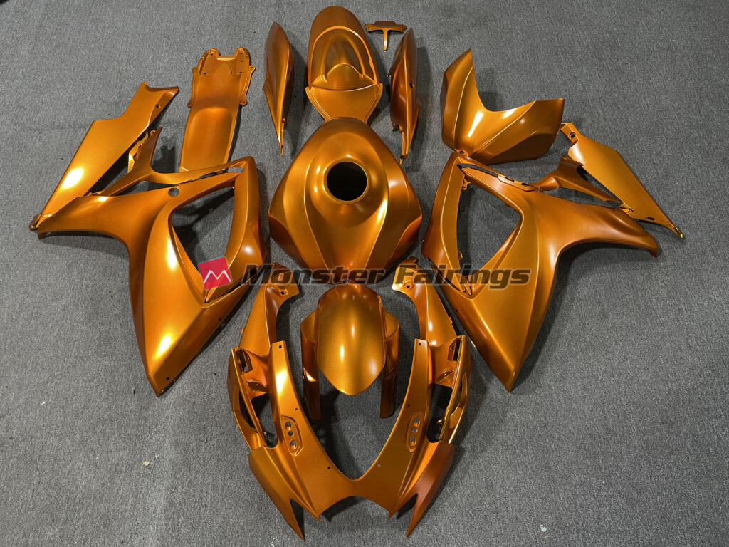 Suzuki GSXR 600 - 750 2006 - 2007 Matte Gold ABS fairings - custom motorcycle bodywork kit by Monster Fairings