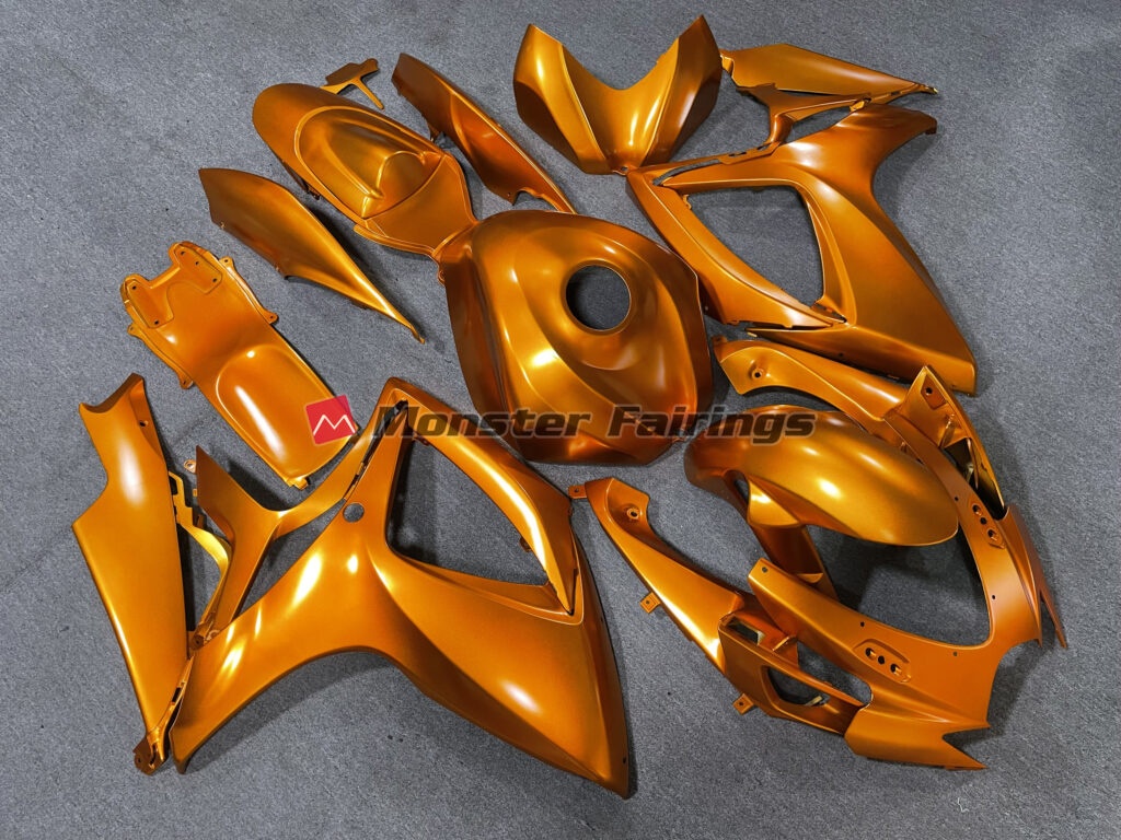 Matte Gold ABS fairings for Suzuki GSXR 600 - 750 2006 - 2007 - premium OEM fit kit by Monster Fairings