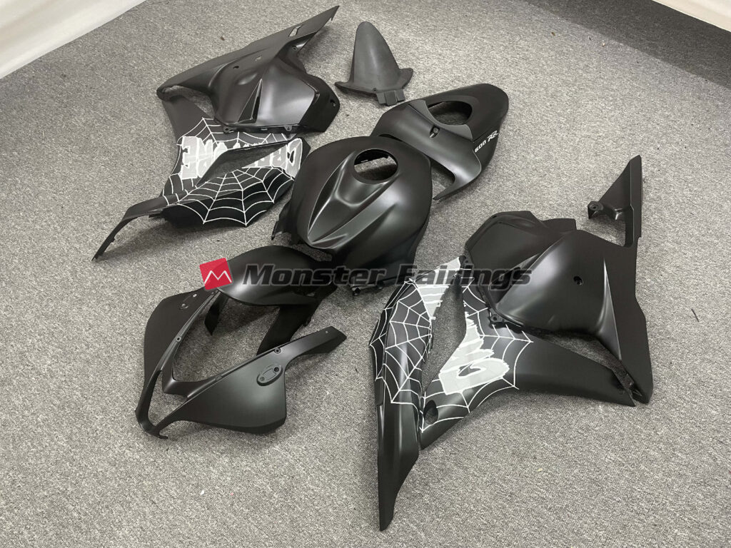 Honda CBR600RR custom ABS fairings 2009 - 2012 in Matte Black Creature - durable replacement kit, Monster Fairings