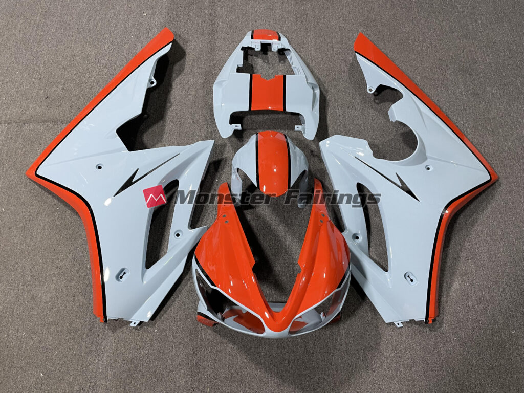 Triumph Daytona 675 2009 - 2012 Light Blue Orange ABS fairings - custom motorcycle bodywork kit by Monster Fairings