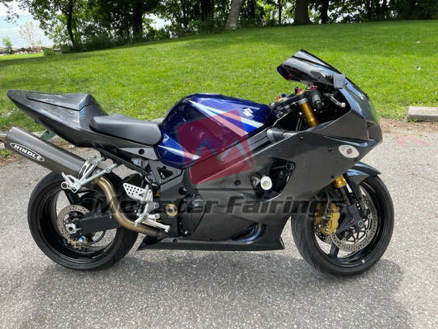Gloss Carbon Fiber Style ABS fairings for Suzuki GSXR 1000 2003 - 2004 - premium OEM fit kit by Monster Fairings