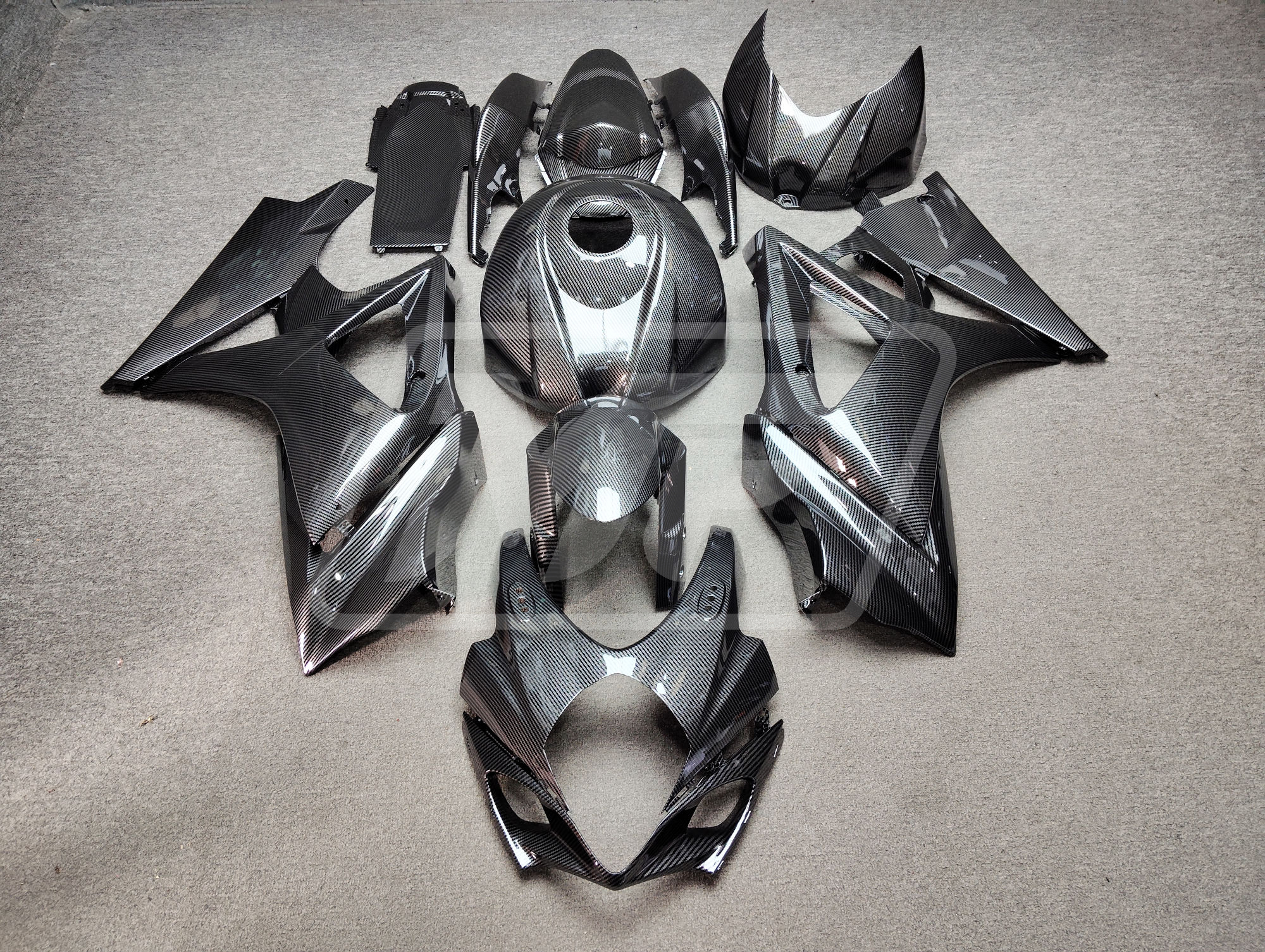 Suzuki GSXR 1000 2007-2008 Gloss Carbon Fiber Style ABS