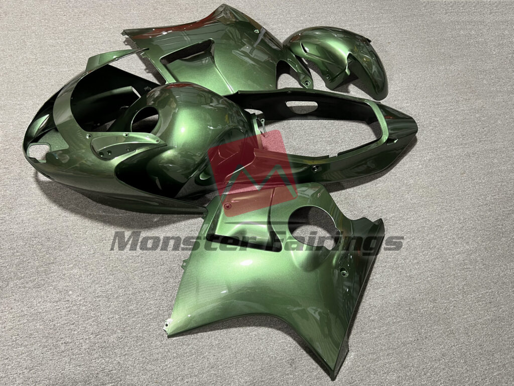 1999 - 2007 Honda CBR1100XX Gloss Olive Green fairing set - ABS injection, custom painted by Monster Fairings