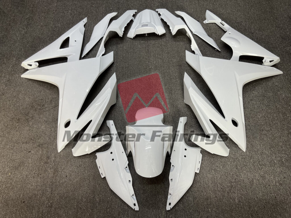 Honda CBR500R 2016 - 2018 Gloss White ABS fairings - custom motorcycle bodywork kit by Monster Fairings