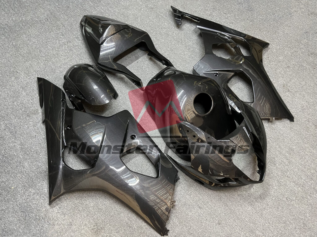 Monster Fairings ABS fairing kit for Suzuki GSXR 1000 2003 - 2004 - Gloss Carbon Fiber Style, precise OEM fit