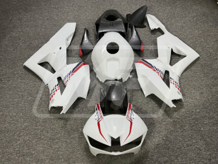 Honda CBR600RR 2013-2025 Gloss White Carbon Fiber Style Accents ABS Fairings | Monster Fairings