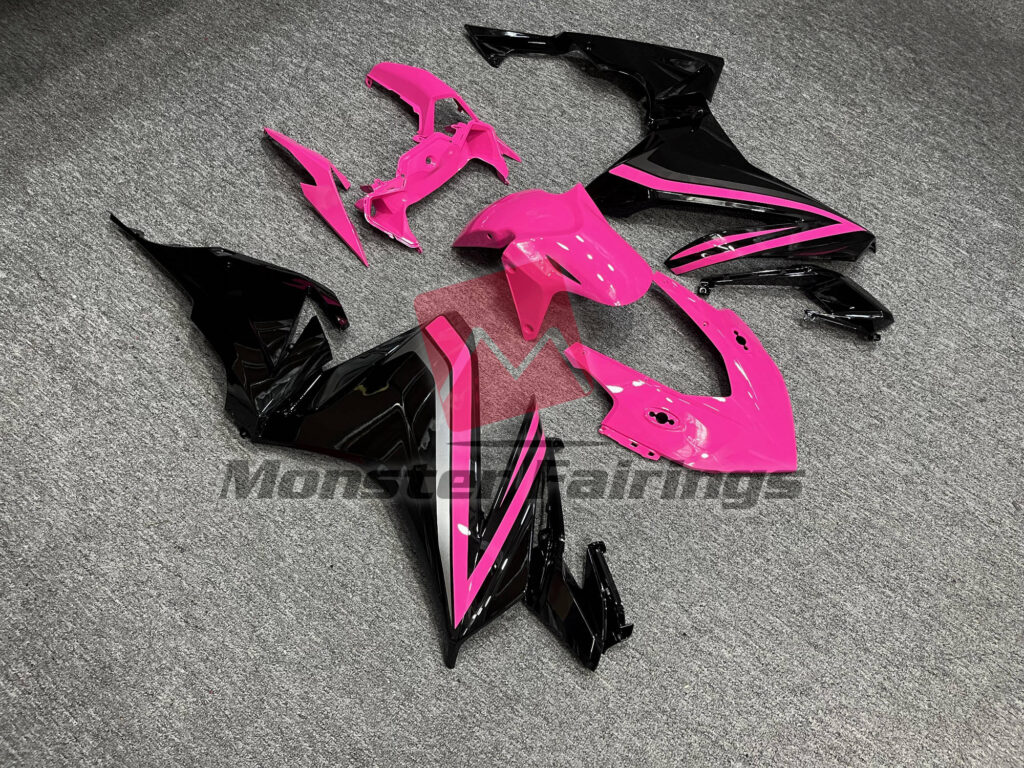 Honda CBR500R custom ABS fairings 2019 - 2021 in Gloss Pink & Black - durable replacement kit, Monster Fairings