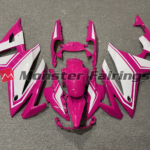 Honda CBR500R 2016 - 2018 Gloss Pink & White ABS fairings - custom motorcycle bodywork kit by Monster Fairings
