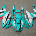 Honda CBR500R 2016 - 2018 Gloss Teal & White ABS fairings - custom motorcycle bodywork kit by Monster Fairings
