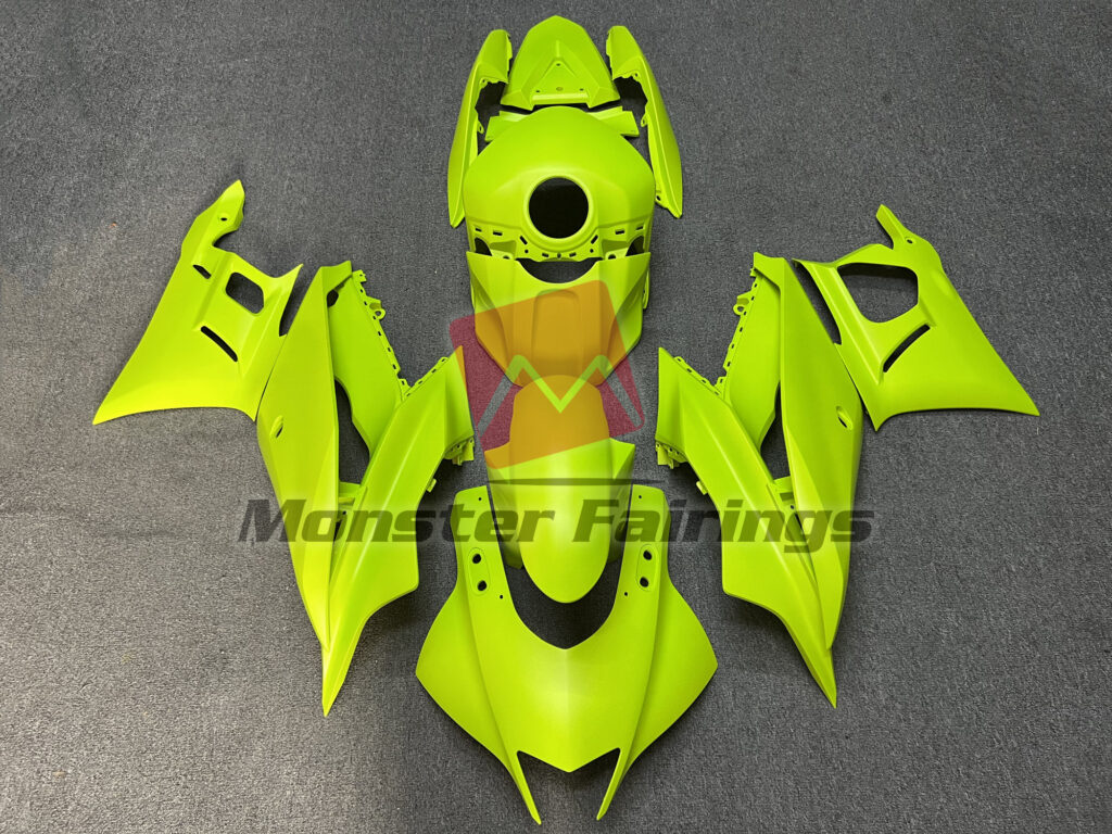 Yamaha R3 2019 - 2021 Gloss High Vis Yellow ABS fairings - custom motorcycle bodywork kit by Monster Fairings