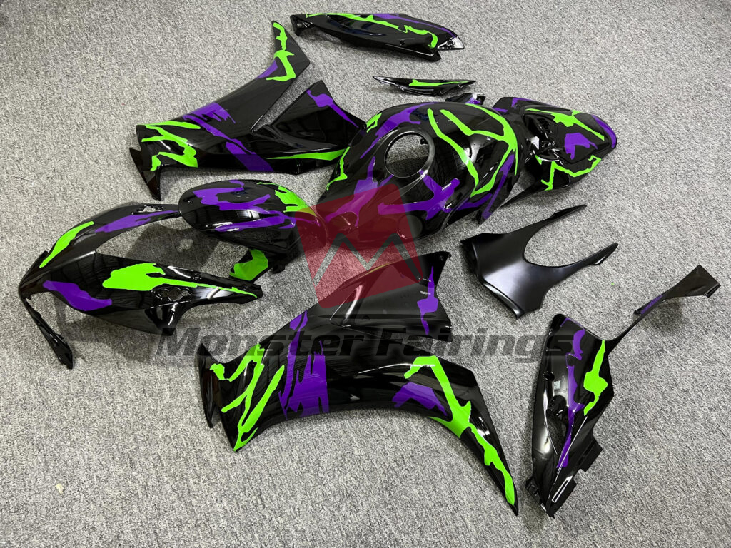 Gloss Black Purple & Green Camo ABS fairings for Honda CBR1000RR 2012 - 2016 - premium OEM fit kit by Monster Fairings