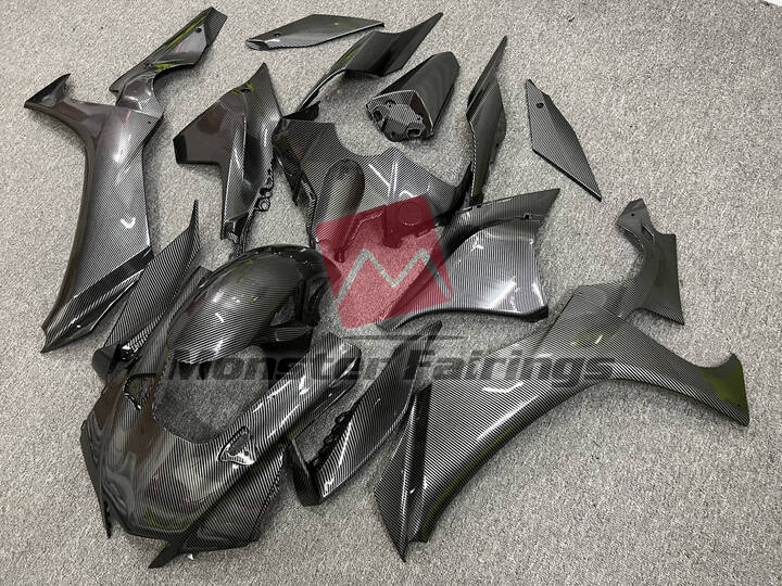 2020 - 2025 Yamaha R1 Full Carbon Fiber Style fairing set - ABS injection, custom painted by Monster Fairings