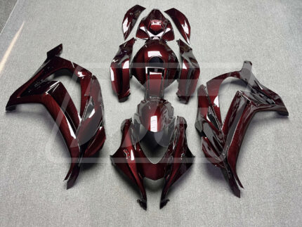 (IN STOCK) Kawasaki ZX10R 2016-2020 Gloss Red with Carbon Fiber Style ABS Fairings | Monster Fairings