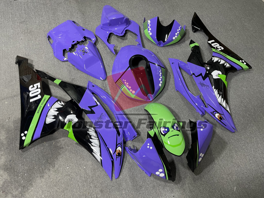 Purple Green Shark Race ABS fairings for Yamaha R6 2008 - 2016 - premium OEM fit kit by Monster Fairings