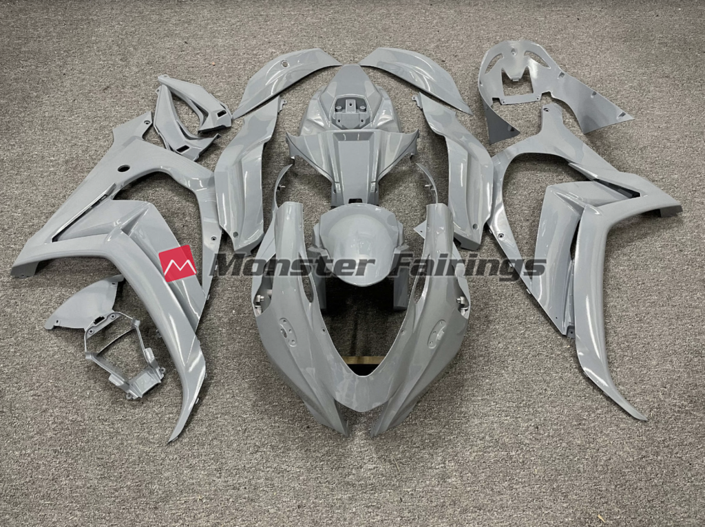 Kawasaki ZX10R 2016 - 2020 Nardo Grey Style Track ABS fairings - custom motorcycle bodywork kit by Monster Fairings