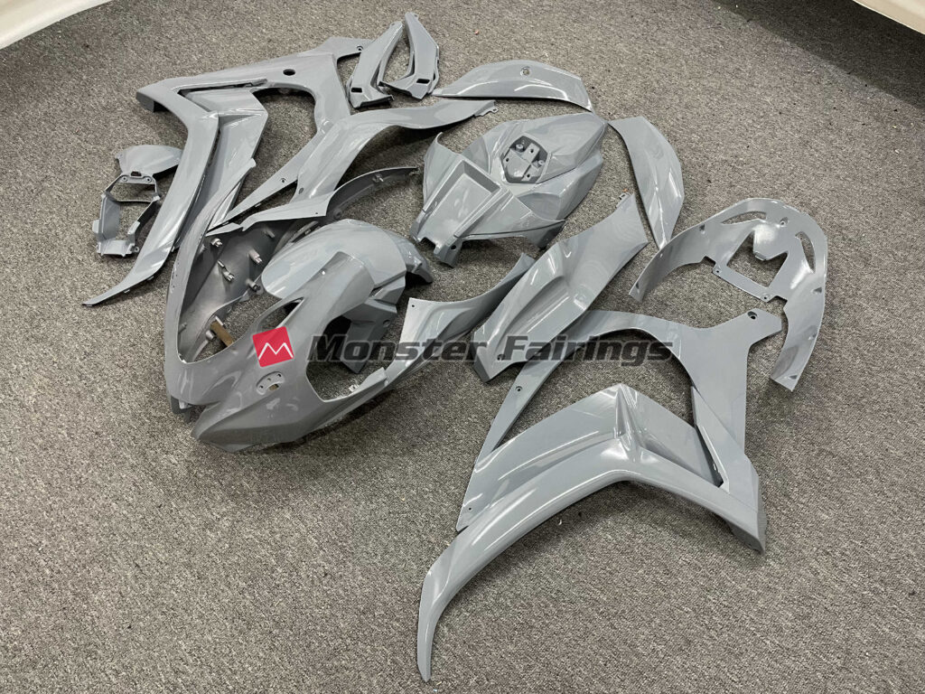 Kawasaki ZX10R custom ABS fairings 2016 - 2020 in Nardo Grey Style Track - durable replacement kit, Monster Fairings