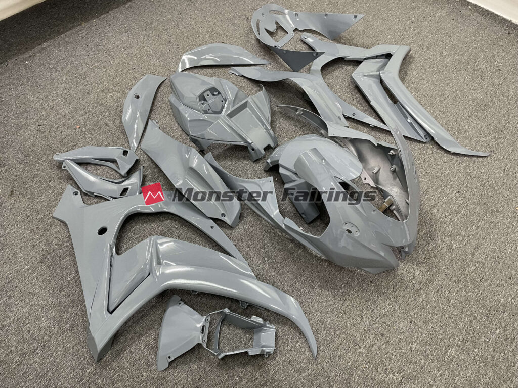 2016 - 2020 Kawasaki ZX10R Nardo Grey Style Track fairing set - ABS injection, custom painted by Monster Fairings