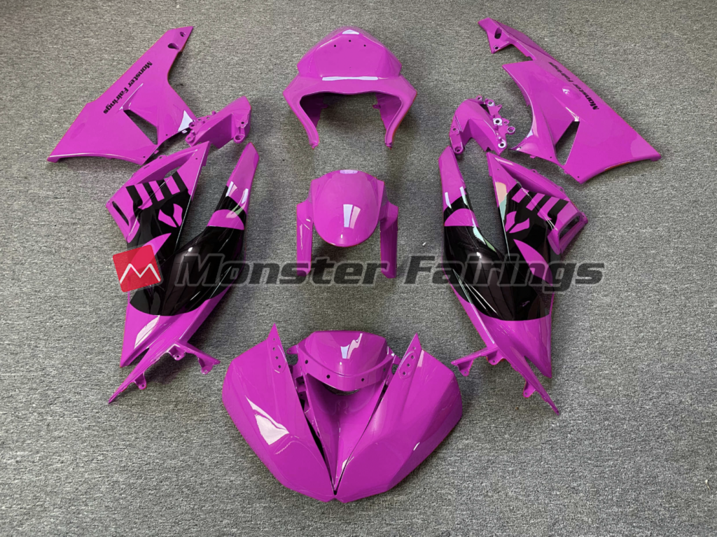 Kawasaki ZX10R 2011 - 2015 Pink Punisher Race ABS fairings - custom motorcycle bodywork kit by Monster Fairings