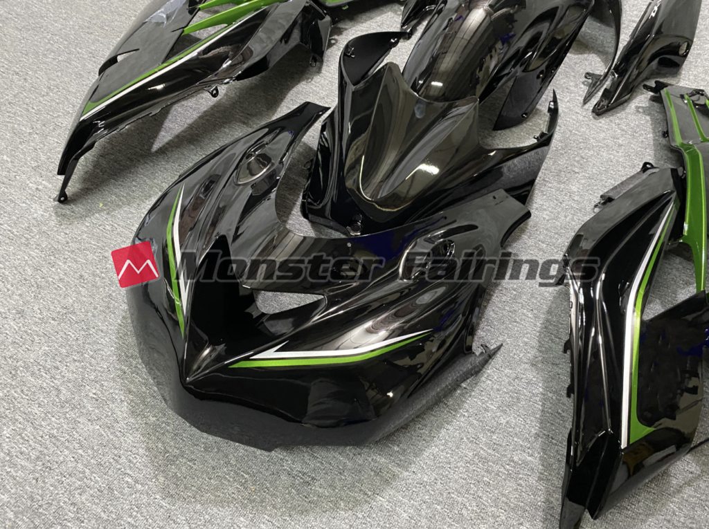 Gloss Green Black Race ABS fairings for Kawasaki ZX14R 2012 - 2024 - premium OEM fit kit by Monster Fairings