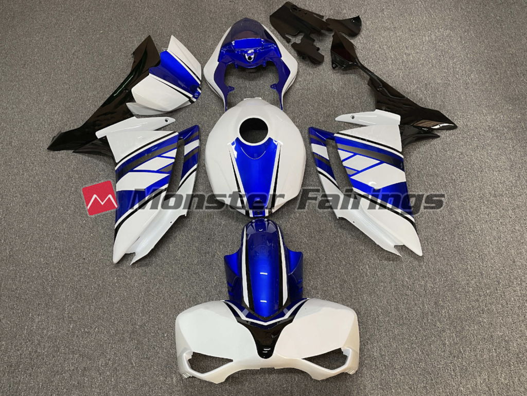 Yamaha R1 2007-2008 Gloss Blue White Race ABS Fairings | Monster Fairings