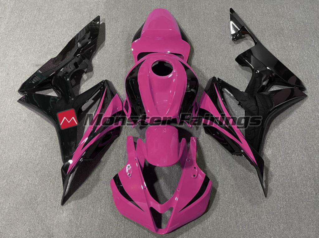 Honda CBR600RR 2007 - 2008 Pink Black Race ABS fairings - custom motorcycle bodywork kit by Monster Fairings