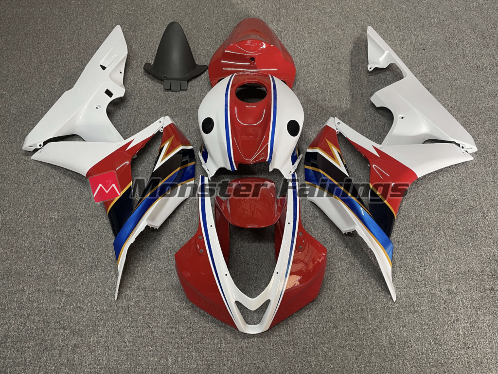 Honda CBR600RR 2007 - 2008 Blue Red Race ABS fairings - custom motorcycle bodywork kit by Monster Fairings