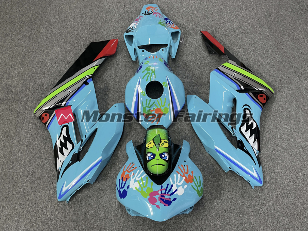 Honda CBR1000RR 2004 - 2005 Blue Race ABS fairings - custom motorcycle bodywork kit by Monster Fairings