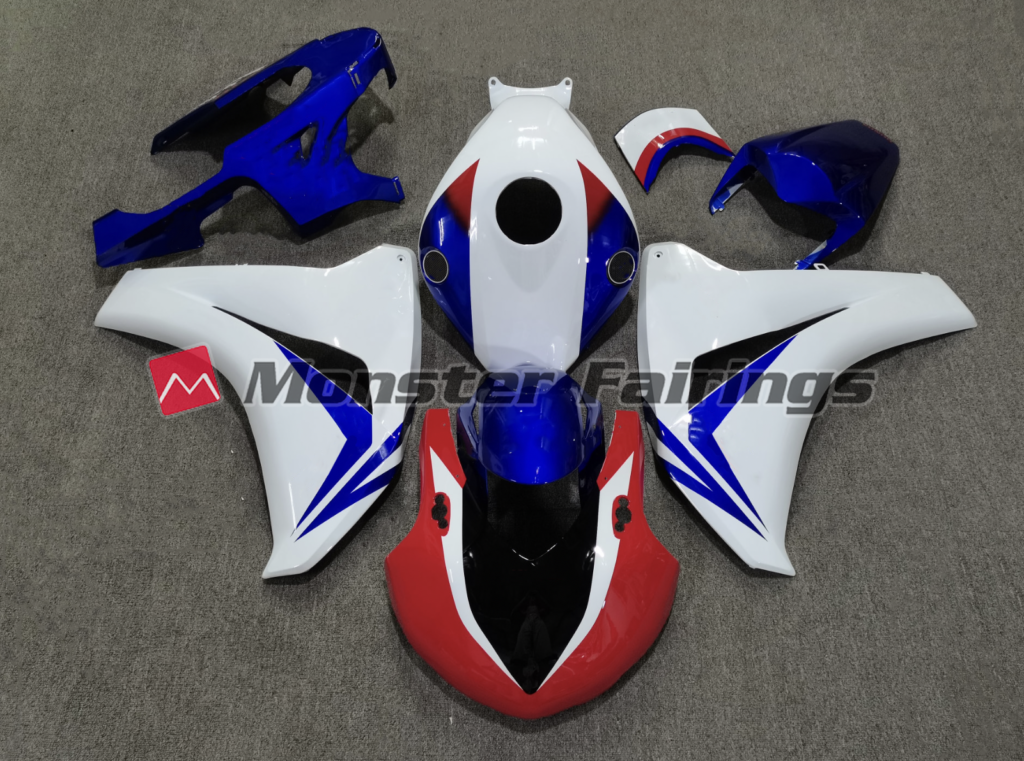 Honda CBR1000RR 2008 - 2011 Red Blue White Race ABS fairings - custom motorcycle bodywork kit by Monster Fairings