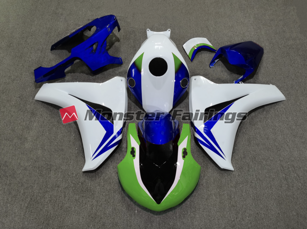 Honda CBR1000RR 2008 - 2011 Green Blue Race ABS fairings - custom motorcycle bodywork kit by Monster Fairings